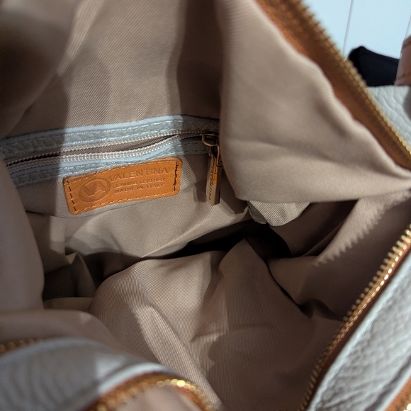 Valentina Cream and Tan Leather Women\'s Bag main image 6